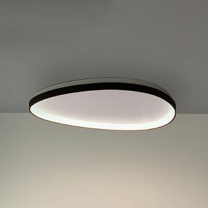 Stropné LED svetlo IDEAL LUX Gemini, čierne, 81, 3000 K, DALI/PUSH, Čierna, Obývacia izba / jedáleň, kov, Moderný, Závesné svietidlo