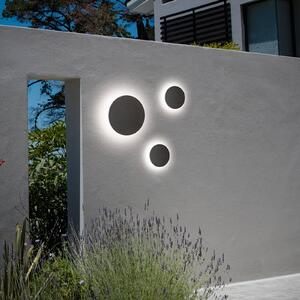 Vonkajšie nástenné svietidlo IDEAL LUX LED Punto, antracitová, Ø 30 cm, Čierna, kov, Moderný, Nástenné svietidlo