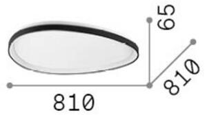Stropné LED svetlo IDEAL LUX Gemini, biele, 81 cm, 2700 K, zapnutie/vypnutie, Biela / opálová, Obývacia izba / jedáleň, kov, Moderný, Závesné svietidlo