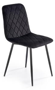 Halmar K525 jedálenská stolička, látka velvet, čierna