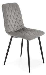 Halmar K525 jedálenská stolička, látka velvet, sivá