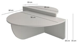 Dizajnový konferenčný stolík Baltenis 90 cm biely