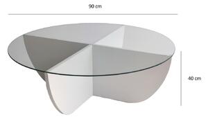 Dizajnový konferenčný stolík Balesego 90 cm biely
