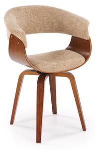 Halmar K545 jedálenská stolička,látka ARAGON/drevo, orechová/béžová ARAGON#14