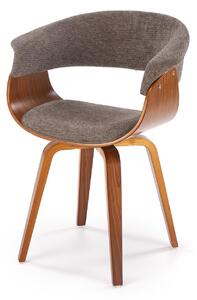 Halmar K545 jedálenská stolička,látka ARAGON/drevo, orechová/sivá ARAGON#97