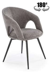 Halmar K550 jedálenská stolička otočná, látka ODIN#15, sivá