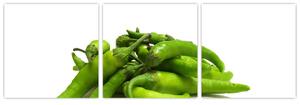 Zelené papričky - obraz (Obraz 90x30cm)