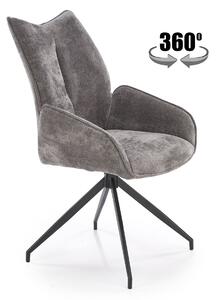 Halmar K553 jedálenská stolička otočná, látka ODIN#15 sivá