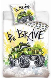 Bavlnené posteľné obliečky Jeep - Be Brave - 100% bavlna Renforcé - 70 x 90 cm + 140 x 200 cm