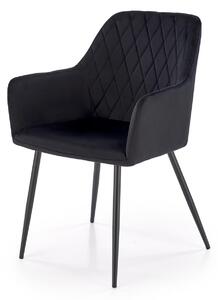 Halmar K558 jedálenská stolička, látka velvet, čierna