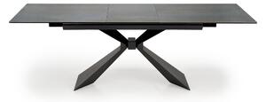 Halmar LUCIANO jedálenský stôl 180-230/90/76/117cm, keramika/sklo/oceľ, modrá/čierna