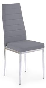 Halmar K70C stolička jedálenská,chróm/eko koža sivá
