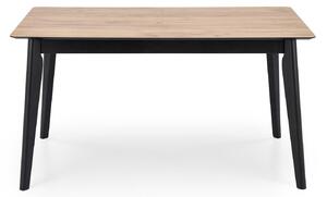 Halmar GULIAN jedálenský stôl 140-180/90/76/153cm,lamino/masív,dub wotan/čierna