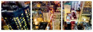 Nočné mesto, obrazy (Obraz 90x30cm)