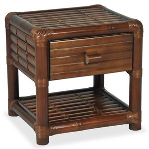 Nočný stolík, 45x45x40 cm, bambus, tmavohnedý
