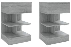 Nočné stolíky 2 ks sivý dub sonoma 40x35x65 cm spracované drevo