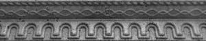 Polystyrénové dekoratívne lišty M1943, rozmer 1000 x 50 x 4,8 mm, ornamenty betón sivý, IMPOL TRADE
