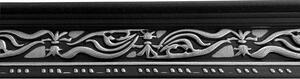 Polystyrénové dekoratívne lišty M24-4, rozmer 1000 x 45 x 90 mm, vlnovky čierno-strieborné, IMPOL TRADE