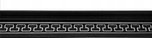 Polystyrénové dekoratívne lišty M17-3, rozmer 1000 x 50 x 90 mm, čierno-strieborná s gréckym kľúčom, IMPOL TRADE