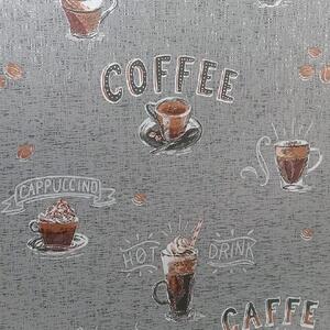 Vliesové tapety na stenu IMPOL 10410-47, rozmer 10,05 m x 0,53 m, káva na sivom podklade, Erismann
