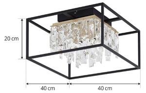 Stropné svietidlo Lucande Kassi LED 3 000 K, stmievateľné, krištáľová