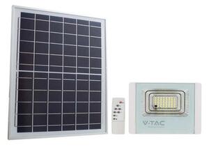 V-TAC Biely solárny LED reflektor 12W, Neutrálna biela 4000 - 4500K