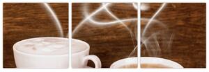 Kávové šálky - obrazy (Obraz 90x30cm)