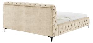 Dizajnová posteľ Rococo 180 x 200 cm šampanský zamat