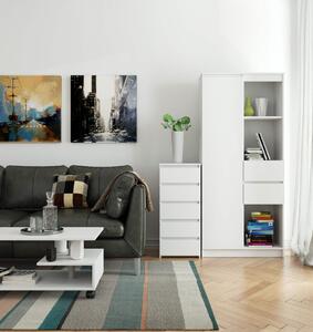 Ak furniture Komoda CL5 so zásuvkami 40 x 92 cm biela