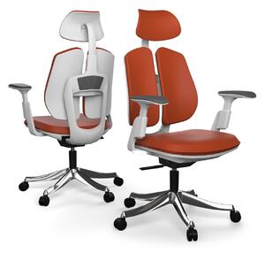 Ergonomická kancelárska stolička Liftor Active, oranžová (pravá koža)
