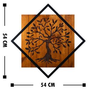 Wallity Nástenná drevená dekorácia TREE II hnedá/čierna