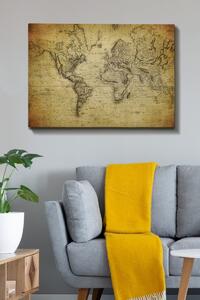 Wallity Obraz MAP OF THE CONTINENTS 70 x 100 cm