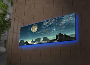 Wallity Obraz s LED osvetlením SÚMRAK 30 x 90 cm