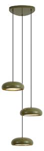 Retro zelená závesná lampa s kovovým tienidlom 6-svetelná - Macaron