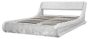 Manželská posteľ 160 cm AVENUE (s roštom a úl. priestorom) (strieborná zamatová). Vlastná spoľahlivá doprava až k Vám domov. 1007149
