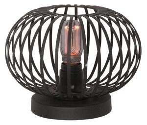 Stolná lampa Aglio, Ø 25 cm, čierna, kov
