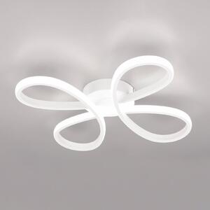 Stropné svietidlo Fly LED, matná biela, 4 000 K, 40 cm x 40 cm