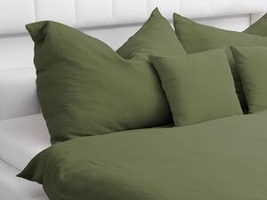 Biante Detské mušelínové posteľné obliečky do postieľky Nature MSN-022 Tmavé olivovo zelené Do postieľky 90x140 a 50x70 cm