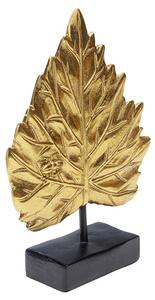 Leaves dekorácia zlato-čierna 22 cm