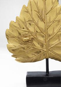 Leaves dekorácia zlato-čierna 22 cm