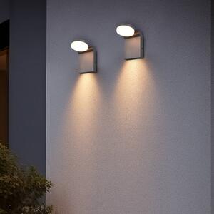 Vonkajšie nástenné svietidlo LED Adour, antracitová farba, naklápacie