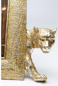 Leopard fotorámik 28x25 cm zlatý
