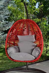 Záhradná hojdacia stolička Finnikin (červená). Vlastná spoľahlivá doprava až k Vám domov. 1082957