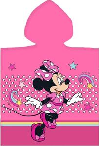 Dievčenské plážové pončo - osuška s kapucňou Minnie Mouse - Disney - 100% bavlna - 50 x 100 cm