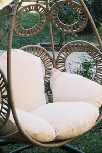 Záhradná hojdacia stolička Olsenka (krémová + béžová). Vlastná spoľahlivá doprava až k Vám domov. 1082967