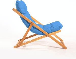 Záhradná stolička Myla (modrá + prírodná). Vlastná spoľahlivá doprava až k Vám domov. 1082986