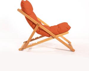 Záhradná stolička Myla (oranžová + prírodná). Vlastná spoľahlivá doprava až k Vám domov. 1082990