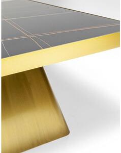 Miler konferenčný stolík zlatý 80x80 cm