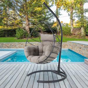 Záhradná hojdacia stolička Aniko (antracit + sivá). Vlastná spoľahlivá doprava až k Vám domov. 1083012