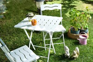 Súprava záhradného stola a stoličiek (3 kusy) Bonita (biela). Vlastná spoľahlivá doprava až k Vám domov. 1083035